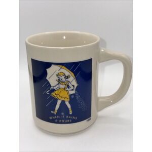 Vintage 1968 Morton Salt Girl "When it Rains it Pours"  Coffee Cup Mug Tea Cup